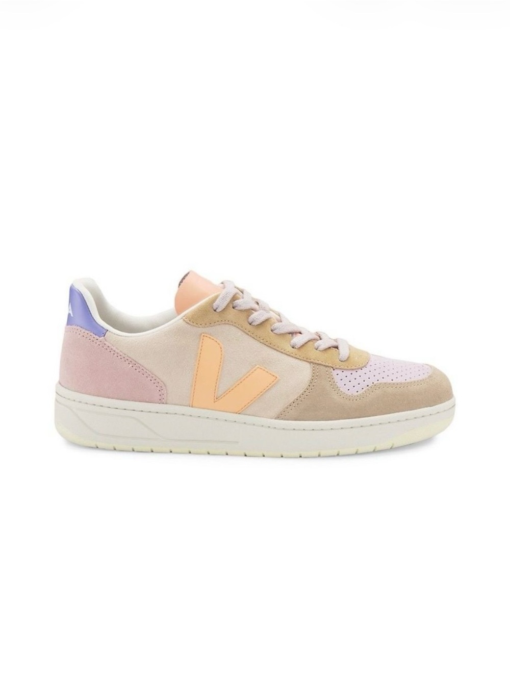 Veja V-10 Sneaker in Pastel Pink, Peach & Lavender | Women’s Size 8